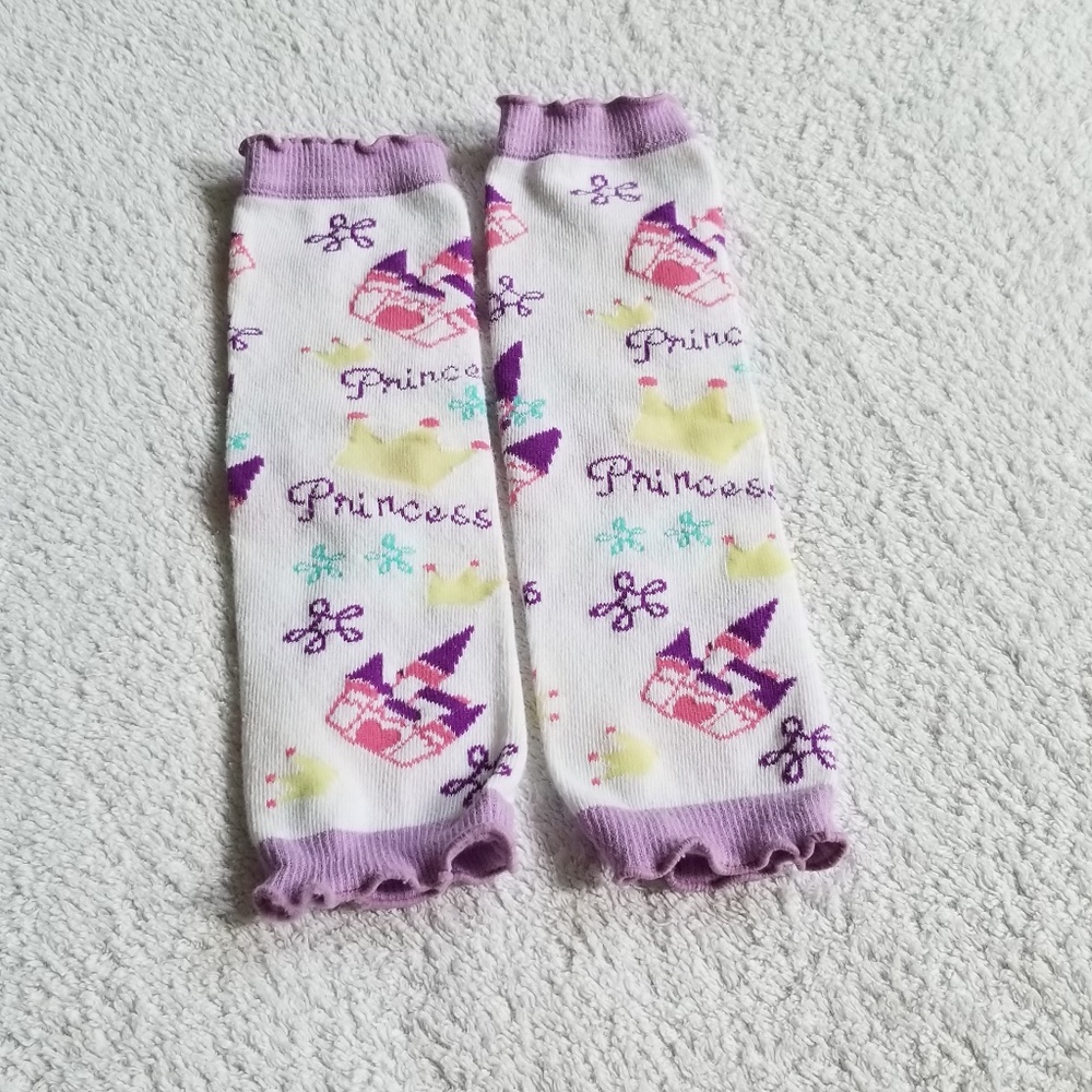 Baby Leggings Purple Princess Castles